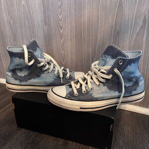 Converse- Blue Swirl Tie Dye- High Tops *Gently Worn*